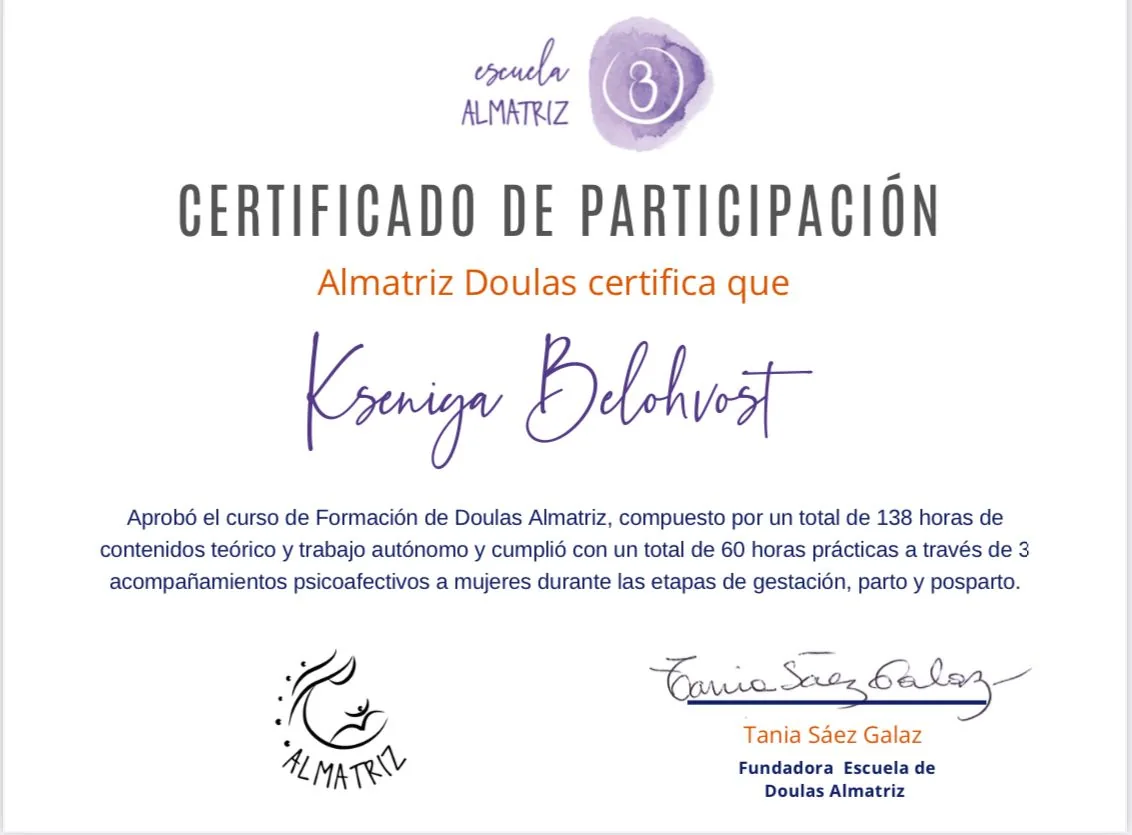 Formación de doulas — Escuela Almatriz